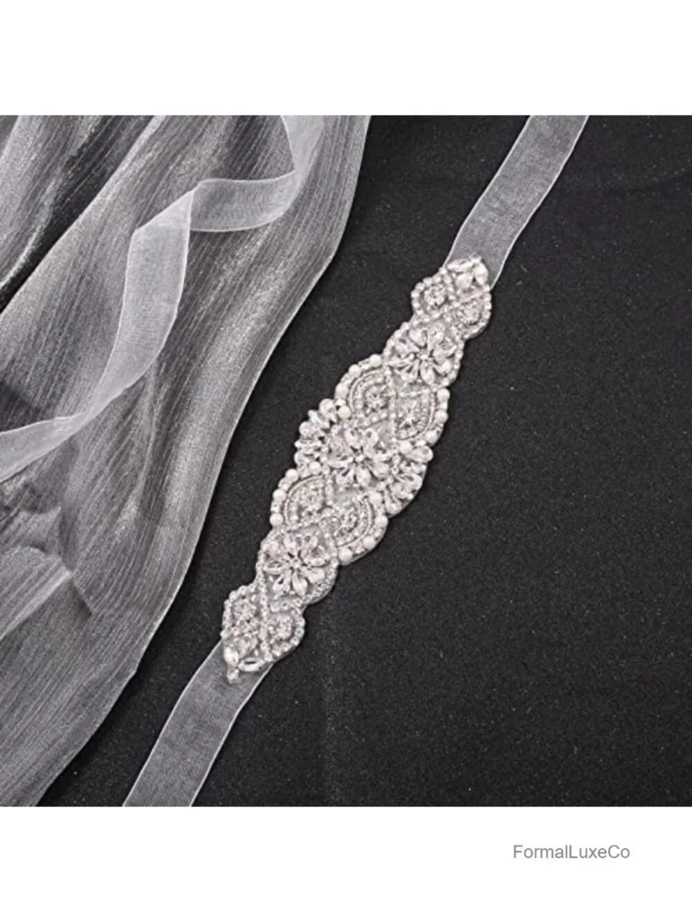Handmade Crystal Rhinestone Wedding Sash Belt for Evening Dress